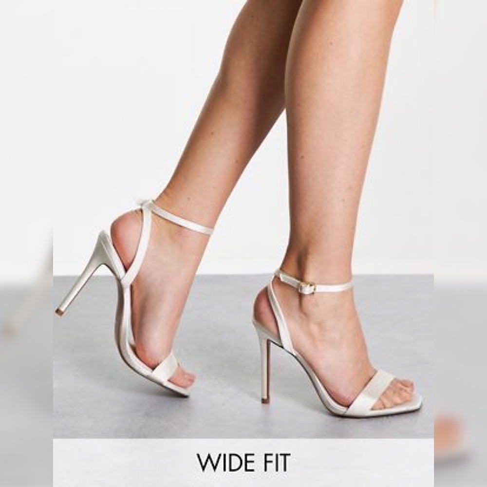 Asos Barely There Ivory Heels 13 W
